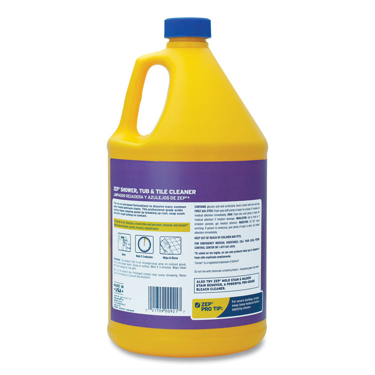 Shower Tub and Tile Cleaner, Pleasant Scent, 1 gal, 4/Carton