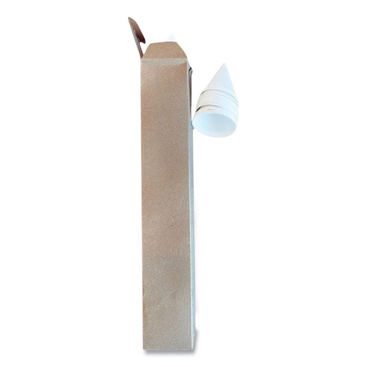 Paper Cone Cups, 3.2 oz, White, 200/Pack