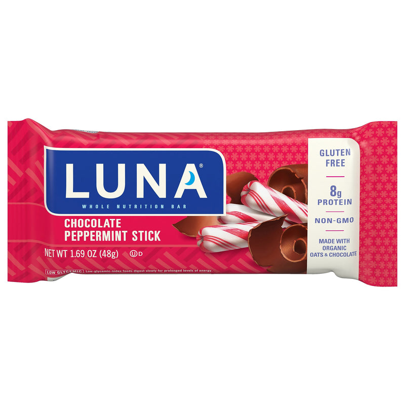 LUNA Gluten Free Chocolate Peppermint Stick Granola Bar, 1.69 oz., 15 Bars/Box (CCC210051)