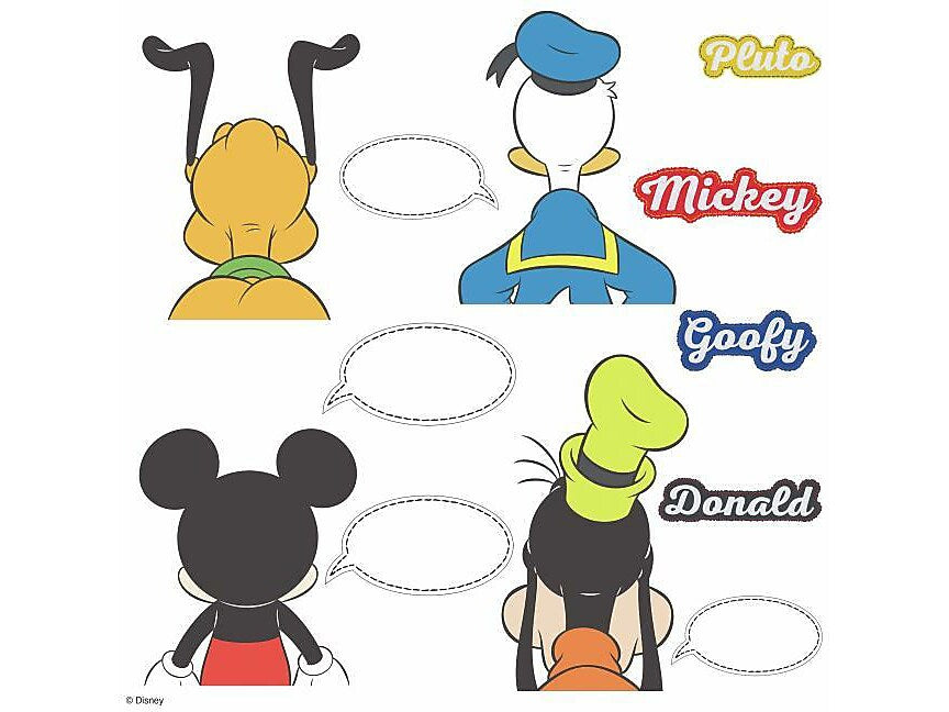 RoomMates Mickey and Friends Children's Wall Decal Set, Cartoons (RMK3579SCS)