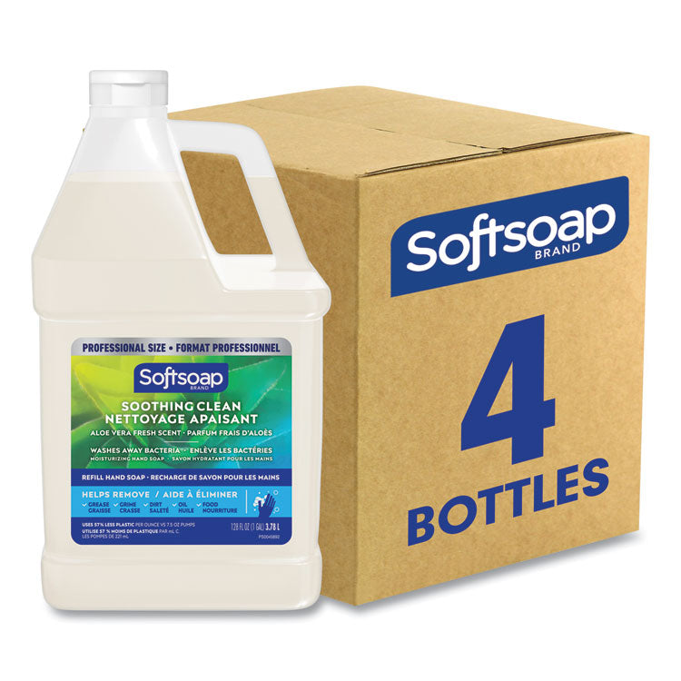 Liquid Hand Soap Refill with Aloe, Aloe Vera Fresh Scent, 1 gal, 4/Carton
