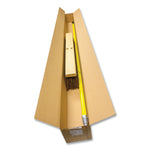 Palmyra Push Broom Kit, 24 x 64, Metal Handle, Yellow/Brown