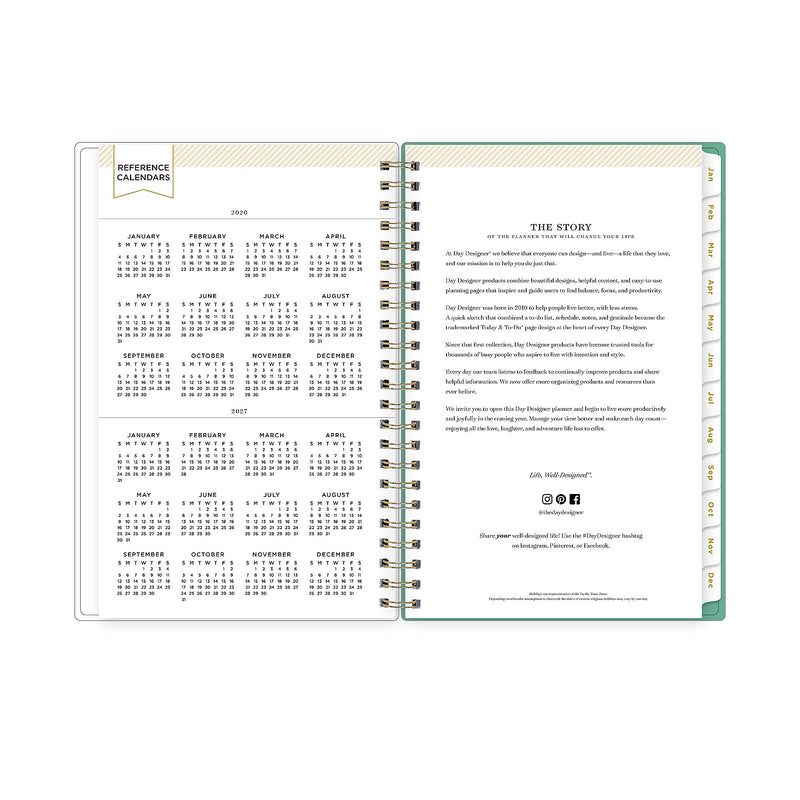 2026 Blue Sky Day Designer Peyton 5" x 8"  Weekly & Monthly Planner, Plastic Cover, Multicolored (103619-26)