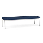 Lesro Newport Vinyl 3-Seat Waiting Reception Bench, Patriot Plus Imperial Blue/Silver (NP3001.SSV-01PPIB)