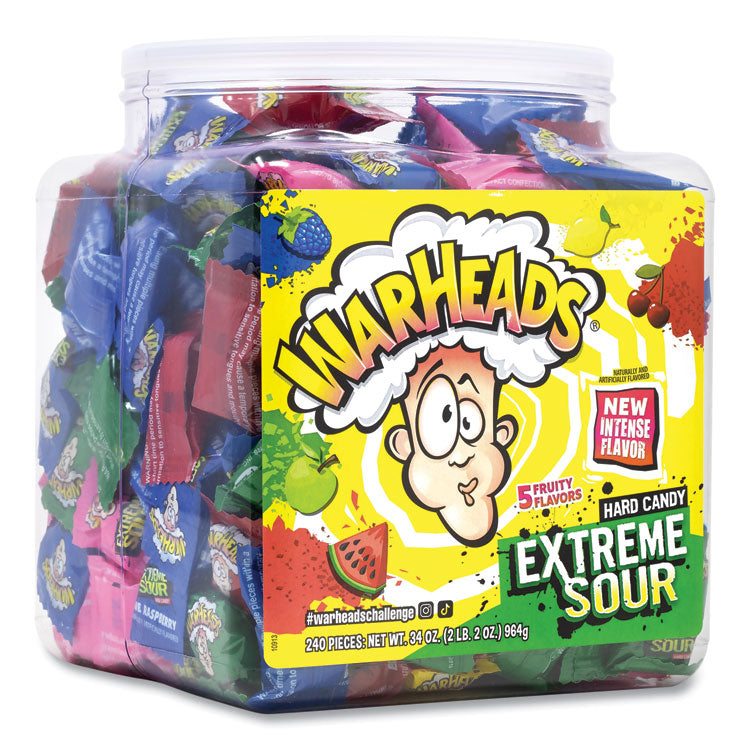 Xtreme Sour Hard Candy, Assorted Flavors, 34 oz Tub