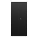 Economy Assembled Storage Cabinets, 4 Shelves, 30" x 15" x 66", Black