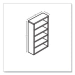 10500 Series Laminate Bookcase, Five Shelves, 36" x 13" x 71", Kingswood Walnut