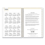 Day Designer Tile Weekly/Monthly Planner, Geometric Artwork, 8 x 5, Blue/White Cover, 12-Month (Jan to Dec): 2025