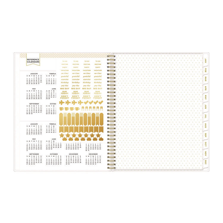 Day Designer Secret Garden Mint Frosted Weekly/Monthly Planner, Floral Artwork, 11 x 8.5, 12-Month (Jan to Dec): 2025