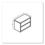 10500 Series Lateral File, 2 Legal/Letter-Size File Drawers, Kingswood Walnut, 36" x 20" x 29.5"