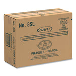 Plastic Cold Cup Lids, Fits 8 oz to 9 oz Cold Cups, Translucent, 100/Pack, 10 Packs/Carton
