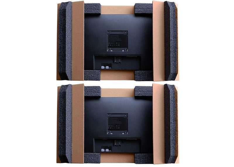 41" x 13" x 19" Heavy Duty Dual Monitor 23"-27" & Laptop Shipping Box, 275# Mullen Rated, Kraft (E05328)