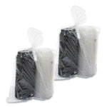 OctaView Hinged-Lid Hot Food Containers, 6.3 x 3.1 x 1.5, Black/Clear, Plastic, 200/Carton