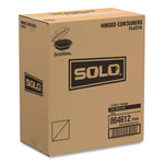 OctaView Hinged-Lid Cold Food Containers, 42 oz, 9.57 x 9.2 x 3.2, Black/Clear, Plastic, 100/Carton