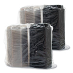 OctaView Hinged-Lid Cold Food Containers, 42 oz, 9.57 x 9.2 x 3.2, Black/Clear, Plastic, 100/Carton