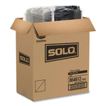 OctaView Hinged-Lid Cold Food Containers, 42 oz, 9.57 x 9.2 x 3.2, Black/Clear, Plastic, 100/Carton