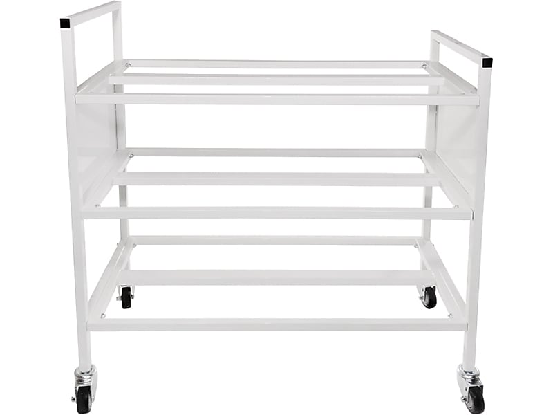 Champion Sports Double-Wide Basketball Cart, White (24BC)