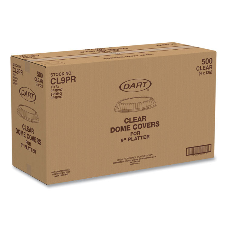 Dome Covers for Dinnerware, Clear, Plastic, 125/Bag, 4 Bags/Carton