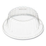 Flat-Top Dome PET Plastic Lids, For 6 oz to 10 oz Containers, 3.96" Diameter x 1.25" h, Clear, 1,000/Carton