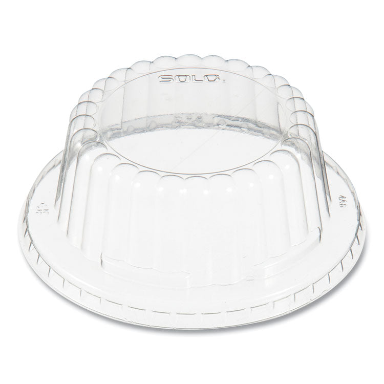 Flat-Top Dome PET Plastic Lids, For 6 oz to 10 oz Containers, 3.96" Diameter x 1.25" h, Clear, 1,000/Carton