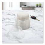 Flat-Top Dome PET Plastic Lids, For 6 oz to 10 oz Containers, 3.96" Diameter x 1.25" h, Clear, 1,000/Carton