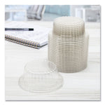 Flat-Top Dome PET Plastic Lids, For 6 oz to 10 oz Containers, 3.96" Diameter x 1.25" h, Clear, 1,000/Carton