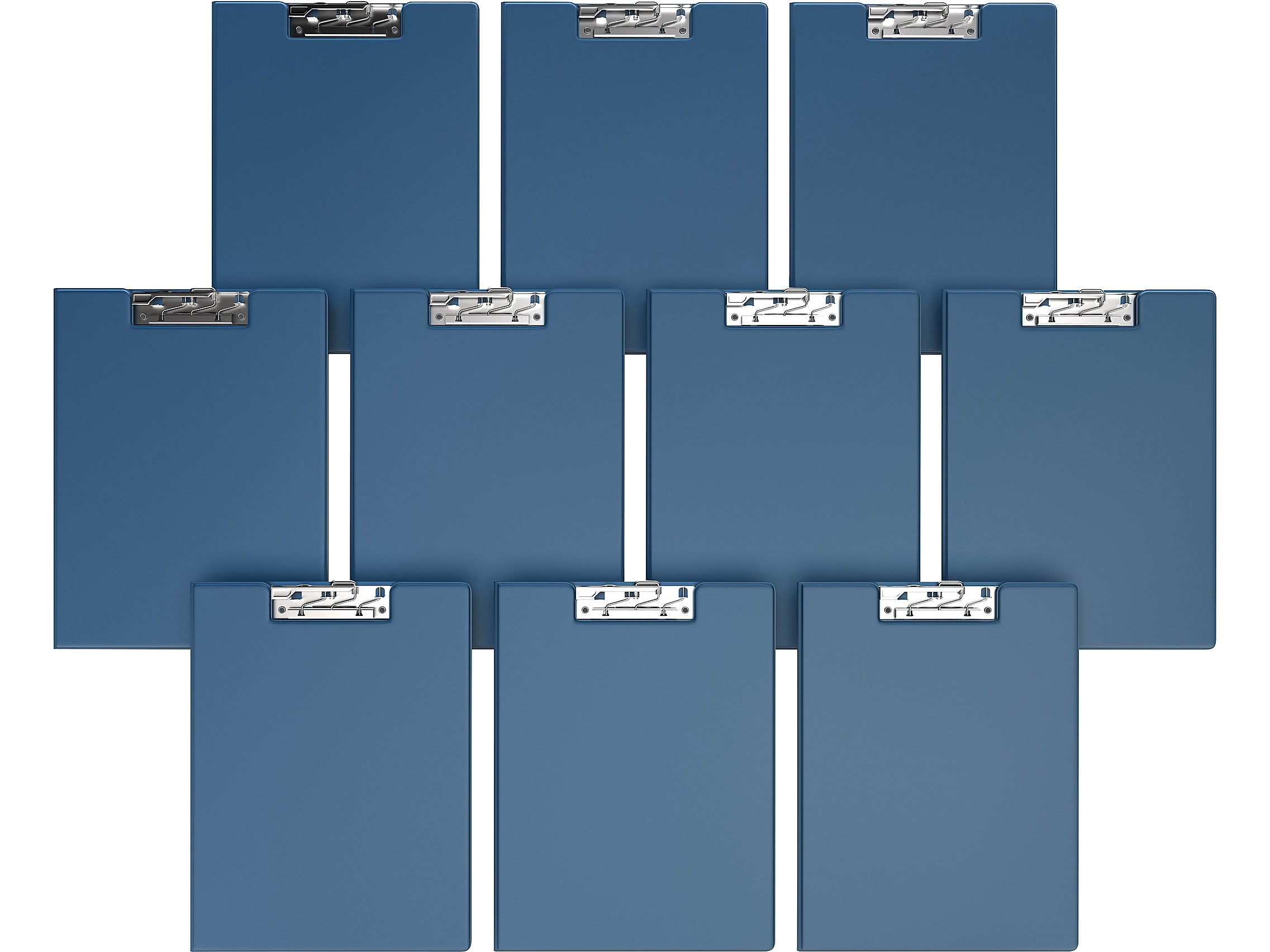 Davis Group Premium Polypropylene Clipboard, Letter Size, Navy Blue, 10/Pack (4511-72-10)
