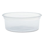 MicroGourmet Food Container, 8 oz, 4.1" Diameter x 1.14" h, Clear, Plastic, 500/Carton
