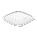 PresentaBowls Pro Clear Square Bowl Lids, Large Vented Square, 8.5 x 8.5 x 1, Clear, Plastic, 63/Bag, 4 Bags/Carton