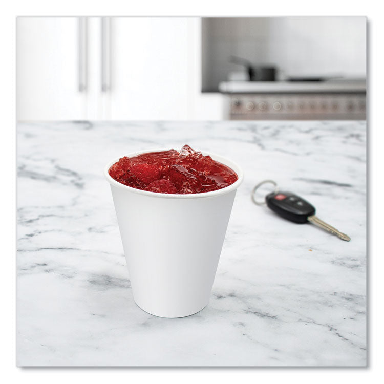 Double-Sided Poly (DSP) Paper Cold Cups, 12 oz, White, 2,000/Carton