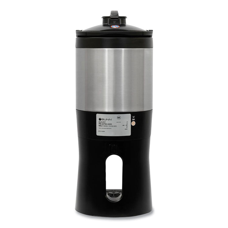 ThermoFresh Server with Mechanical Sight Gauge, 128 oz, Silver/Black
