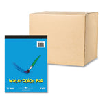 Kids Art Watercolor Notepad, 25 White 9 x 12 Sheets, 24/Carton