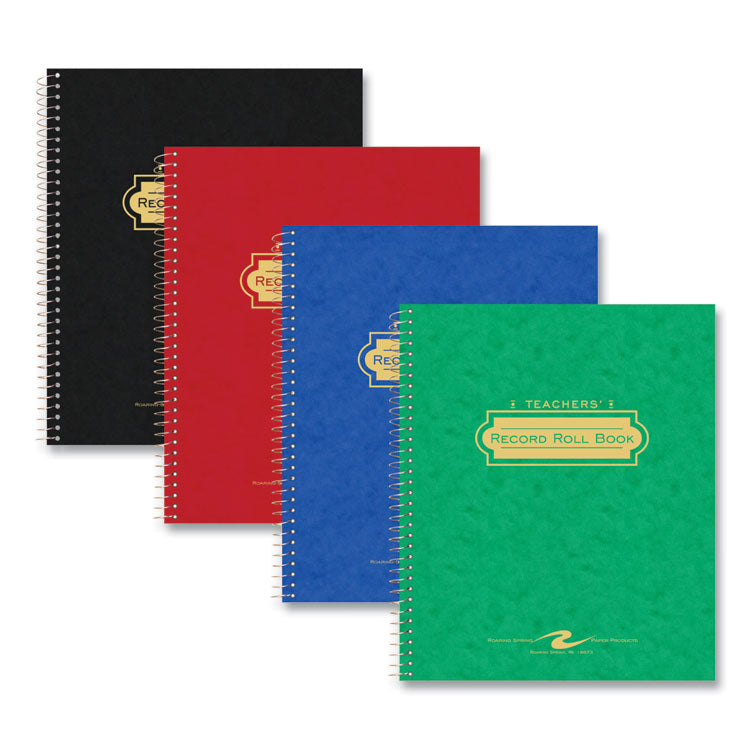 Teacher's Record and Roll Book, 11 x 8.5, Randomly Assorted Cover Colors, 24/Carton