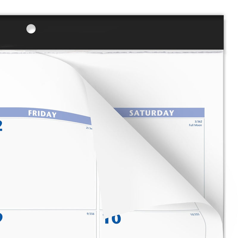 2026 AT-A-GLANCE 21.75" x 17" Monthly Desk Pad Calendar, White/Blue (SW200-00-26)