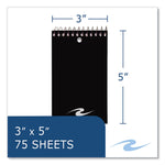 Memo Pad, Randomly Assorted Cover Color, Narrow Rule, 75 White 3 x 5 Sheets, 72/Carton