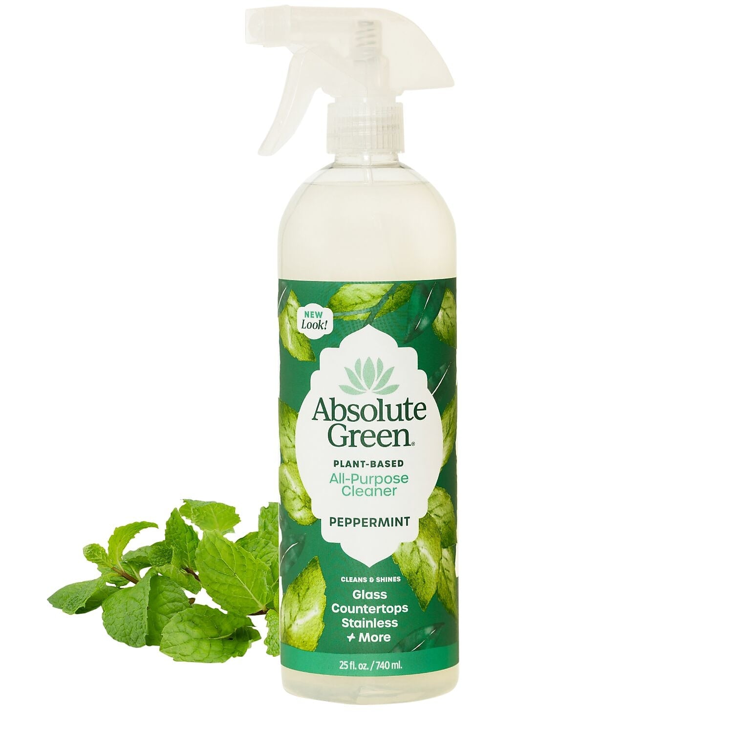 Absolute Green Eco-Friendly  All-Purpose Cleaner, Peppermint Scent, 25 Fl Oz.,  6/Carton (AG14-ST-6)