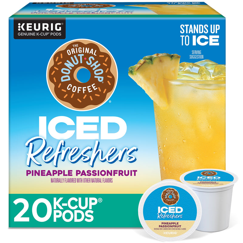 The Original Donut Shop Iced Refreshers Pineapple Passion Fruit, Keurig® K-Cup® Pods, 20/Box (5000379381)