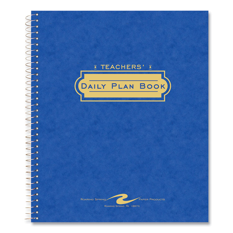 Wirebound Teachers Plan Book, 11 x 8.5, Randomly Assorted Cover Colors, 24/Carton