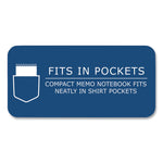 Memo Pad, Randomly Assorted Cover Color, Narrow Rule, 75 White 3 x 5 Sheets, 72/Carton