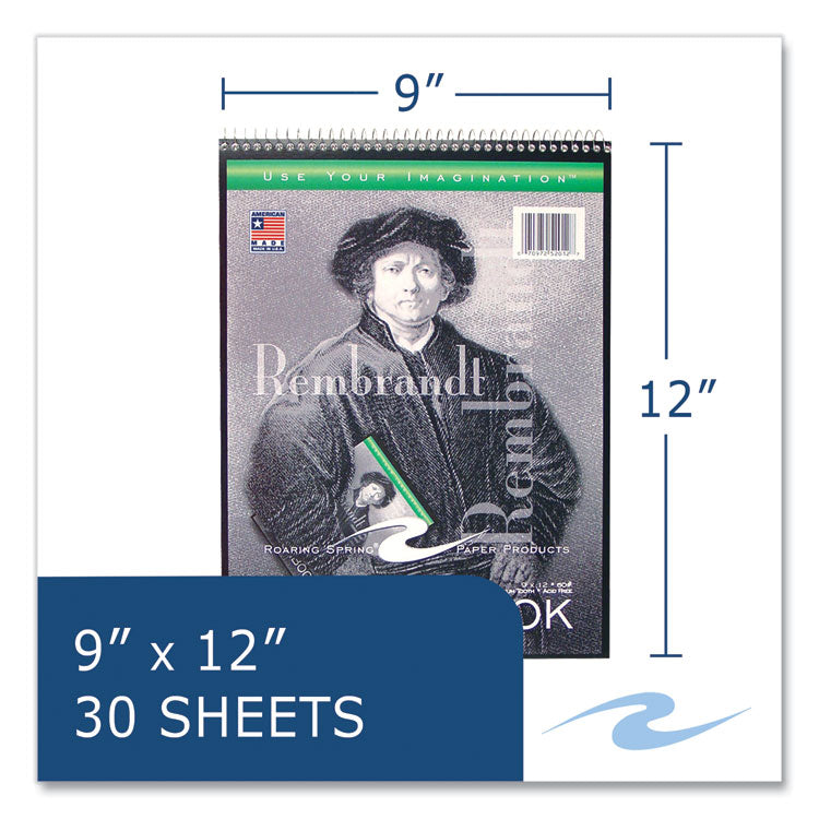 Sketch Pad, Unruled, Rembrandt Photography Cover, (30) 9 x 12 Sheets,12/Carton