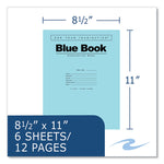 Examination Blue Book, Wide/Legal Rule, Blue Cover, (6) 11 x 8.5 Sheets, 500/Carton