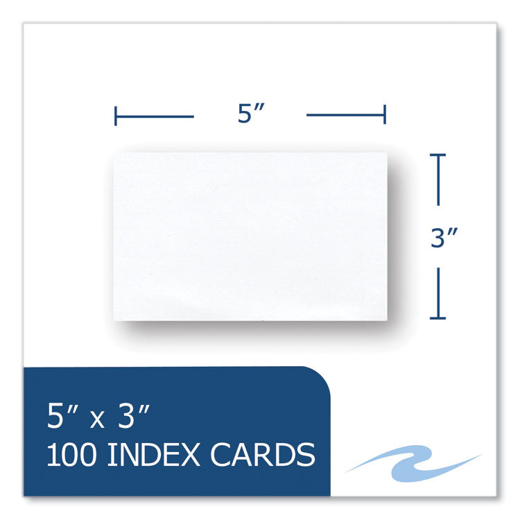 White Index Cards, 3 x 5, 100 Cards, 36/Carton