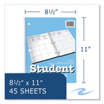Student Plan Book, Homework/Assignment-Tracking, 22-Weeks: Six-Subject Day, Light Blue Cover, (45) 11 x 8.5 Sheets, 24/Carton