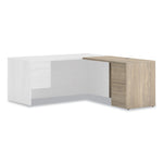 10500 Series Return with Full-Height Pedestal, Right, 48" x 24" x 29.5", Kingswood Walnut