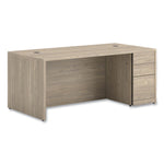 10500 Series Single Full-Height Pedestal Desk, Right: Box/Box/File, 72" x 36" x 29.5", Kingswood Walnut