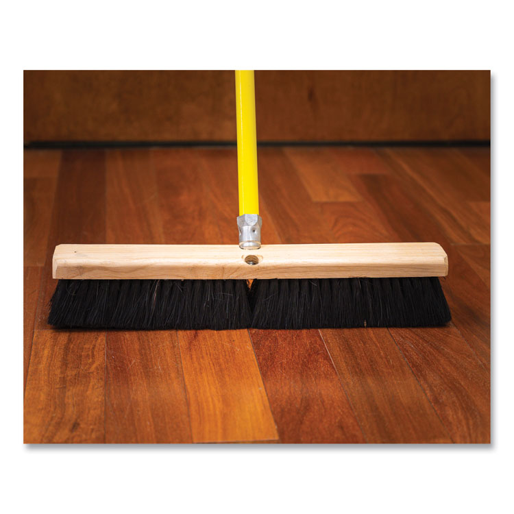 Tampico Push Broom Kit, 36" x 60" Metal Handle, Black/Yellow