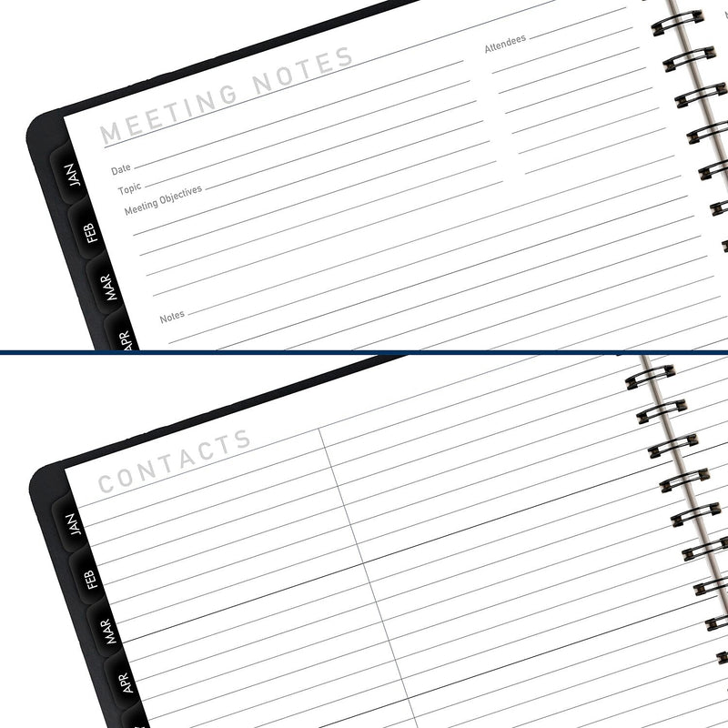 2026 AT-A-GLANCE Contemporary 8.25" x 11" Weekly & Monthly Planner, Faux Leather Cover, Black (70-950X-05-26)