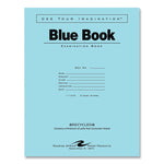 Recycled Exam Book, Wide/Legal Rule, Blue Cover, (8) 11 x 8.5 Sheets, 500/Carton