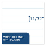 Recycled Exam Book, Wide/Legal Rule, Green Cover, (8) 8.5 x 7 Sheets, 600/Carton