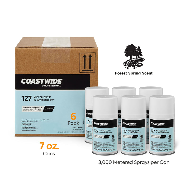Coastwide Professional™ Aerosol Air Freshener Refill, Forest Spring Scent, 7 Oz., 6/Carton (CWJMAF-SPG)